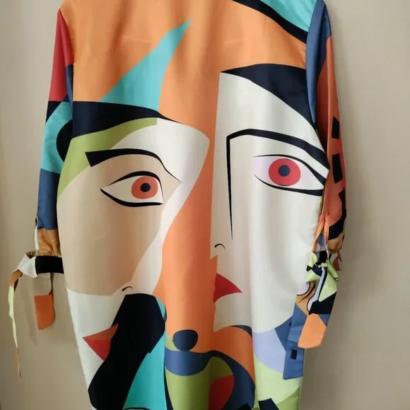 Colorful Picasso look Tunic/Dress - Picture 2 of 4